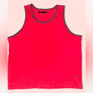 Classic Red Tank Top with Black Trim